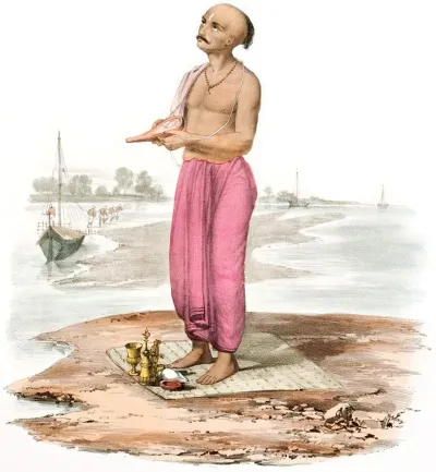 A Brahmin Doing Sandhyavandanam